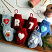 Felt Applique Mitten Christmas Ornament pattern 