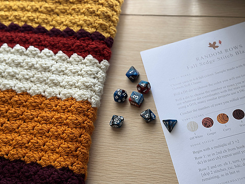 Random Rows Sedge Stitch Blanket