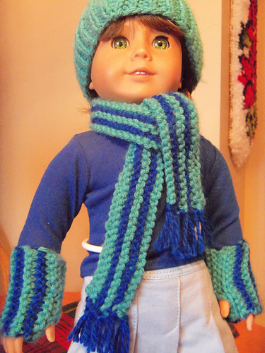 Hat, Scarf to Fit American Girl and Gotz 18 inch Dolls photo 2