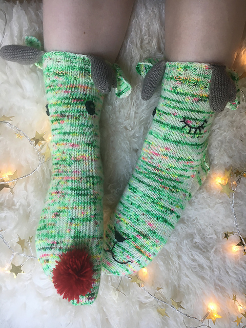 Ravelry: Crazy Christmas Socks pattern by Renée Kies