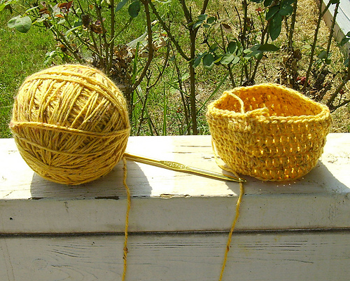 Crochet Mini Bracelet Bag in progress