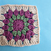 Daisy Square Blanket pattern 