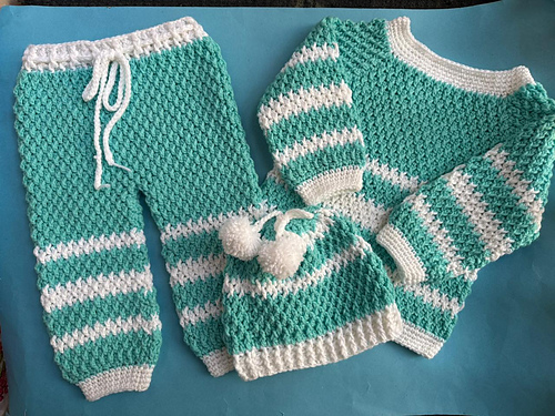 Raglan Top Down Baby Sweater