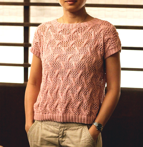 Ravelry: Lace&Cable Top pattern by Adeline Too
