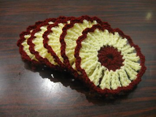 Crochet Flower Coasters photo 1