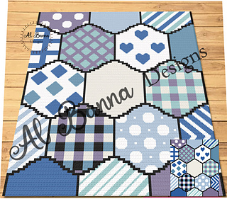 Ravelry: Hexagon Patchwork SC Graphgan pattern by Faiza Mushtaq