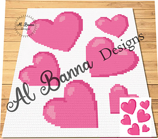 Ravelry: Hearts SC Graphgan pattern by Faiza Mushtaq