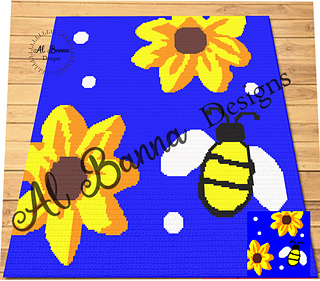 Ravelry: Bee my Sunshine SC Graphgan pattern by Faiza Mushtaq