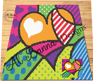Ravelry: Heart Patchwork SC Graphgan pattern by Faiza Mushtaq