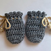 Baby Thumb-less Grey Mittens pattern 