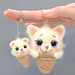 Cat Ice Cream Toy and Keychain pattern 