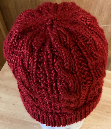 Knit Side Top of Hat