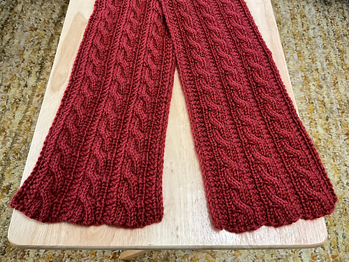 Front and Back Sides of Scarf