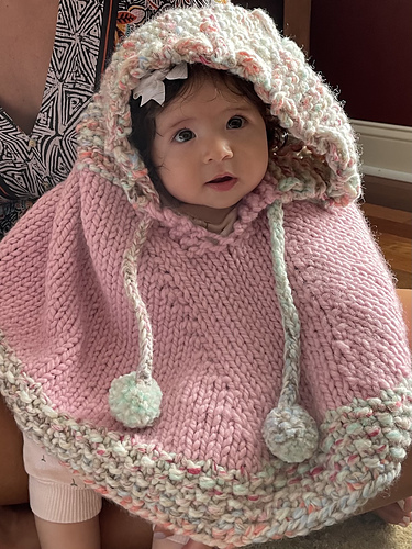 b16-1 Little Peach Poncho photo 4
