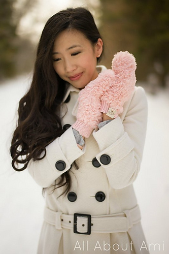 Faux Fur Mittens photo 2