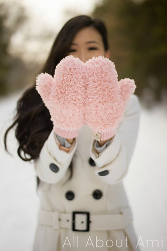 Faux Fur Mittens photo 1