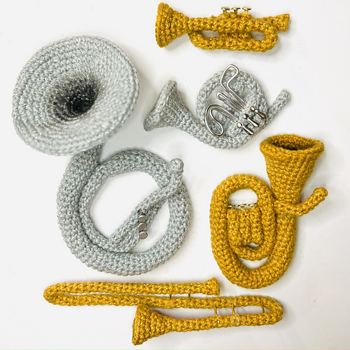 Brass Instruments Amigurumi - Allison Hoffman