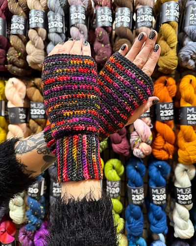 Stained Glass Fingerless Mittens