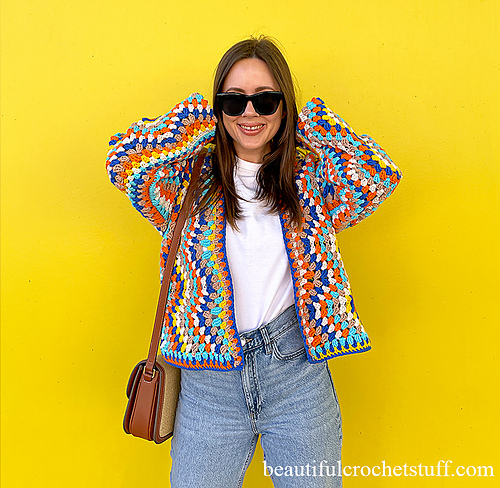 Striped Chevron Cardigan - Jane Green