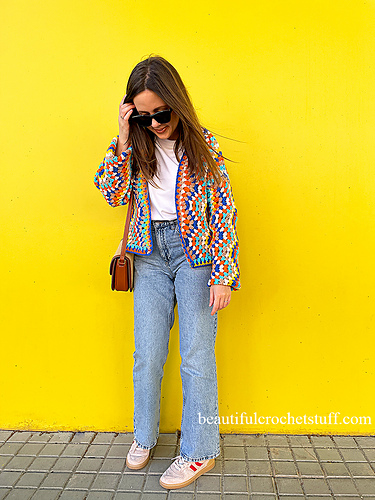 Striped Chevron Cardigan - Jane Green