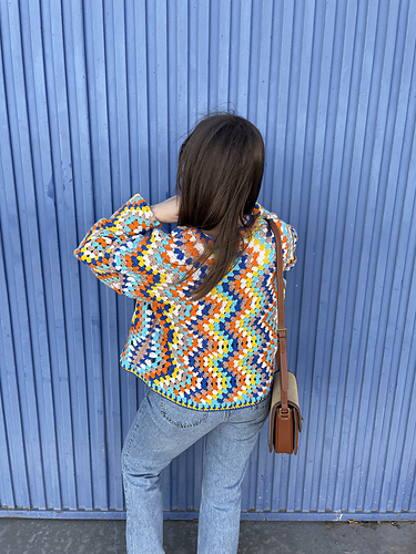 Striped Chevron Cardigan - Jane Green