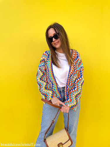 Striped Chevron Cardigan - Jane Green