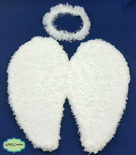 Ravelry: Newborn Angel Wings and Halo Photo Prop pattern by Amanda Kuhn