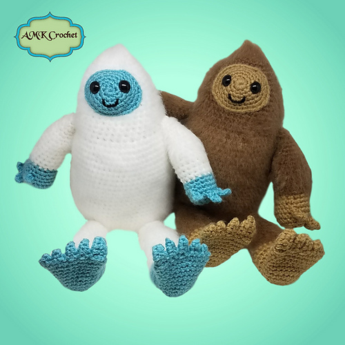 Ravelry Bigfoot and Yeti Plush Toy pattern by Amanda Kuhn
