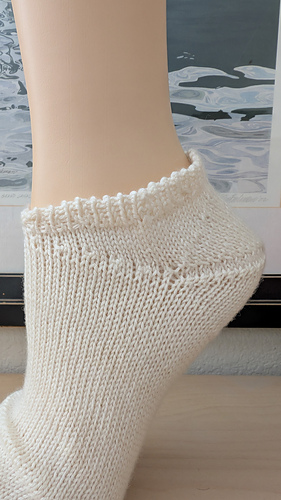 Almost as short as a sock can go, and perfect for wearing with running shoes.