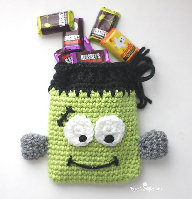 Ravelry Frankenstein Candy Pouch pattern by Sarah Zimmerman