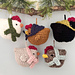 Chicken Christmas Ornaments pattern 
