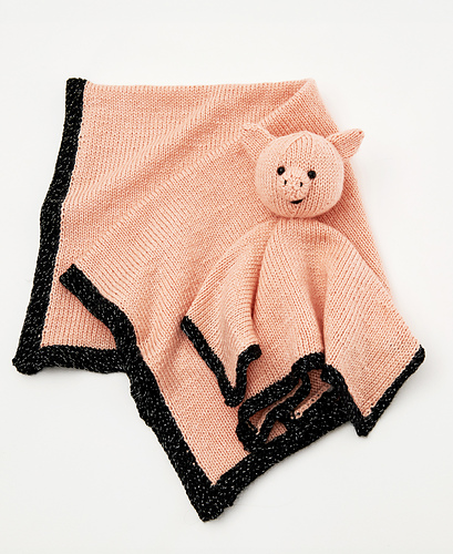 Pig Lovey and Blanket Set