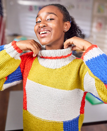 Color and Texture Block Sweater
