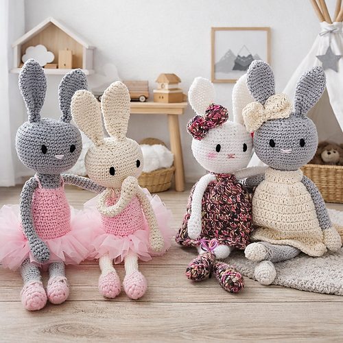 マカロン  Woodland Babe Bunny 新品 Ravelry: Ballerina Bunny pattern by CrochetByAnDREAM