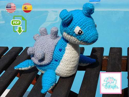 Lapras Pokemon Anime Amigurumi - Ananta Patterns