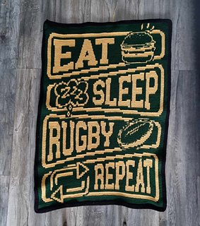Ravelry: Eat Sleep Rugby Repeat pattern by Angela Bolster