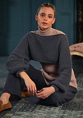 Set &mdash; 35 Cropped Shirt und 34 Rippentop mit Stehkragen  