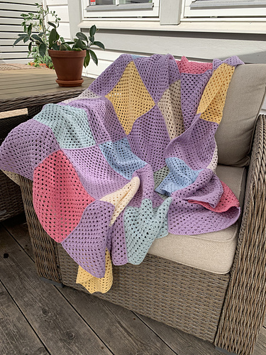 Pastell sommerpledd - Anita Kvilvang