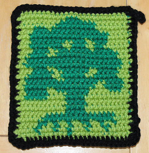Magic the Gathering Green Mana (Forest) Potholder photo 1