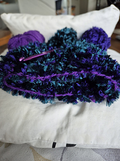 Starting chain using 8 ply only as too hard with flurry