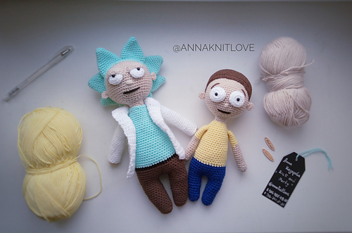 Rick and Morty strikkemønster - Anna Nazarova