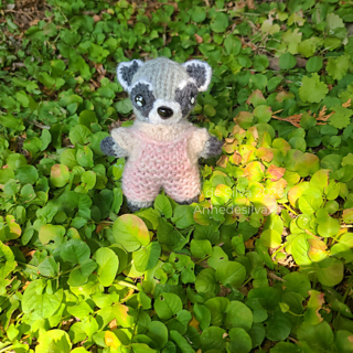 Remy is knit in Lionbrand Wool-ease. Outfit is also wool-ease in Antler and Bliss Heather