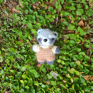 Remy is knit in Lionbrand "feels like bliss." His outfit is wool-ease in Fisherman and Canyon Sunset