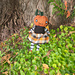 Cinna is wearing the currently named "Fabric Skirt dress" made with 3 inch ribbon, worsted weight yarn and 3.5mm needles 