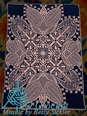 Overlay Mosaic Crochet row to row by Betsy