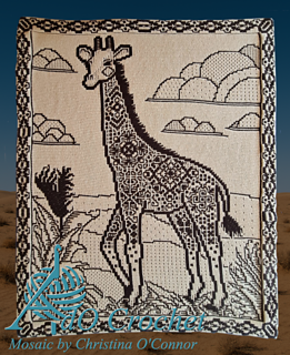 Overlay Mosaic Crochet with border (included in pattern) by Christina