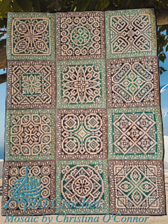 Greek Tiles 12 Afghan Squares pattern