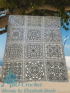 Overlay Mosaic Crochet per tile from the centre out