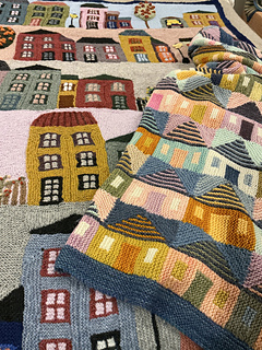 The siblings- Safe at Home and Blanket the town. Both a joy to knit!
