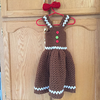 white christmas dresses Gingerbread Kitchen Set Crochet Pattern main image 1